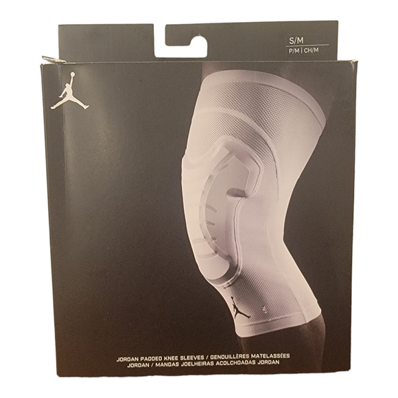 Jordan Other - 1 Pair Mens White  Air Jordan PADDED KNEE SLEEVES Small